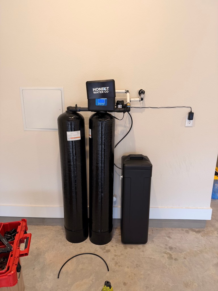 Completed whole-home water system installation in an Ottawa basement