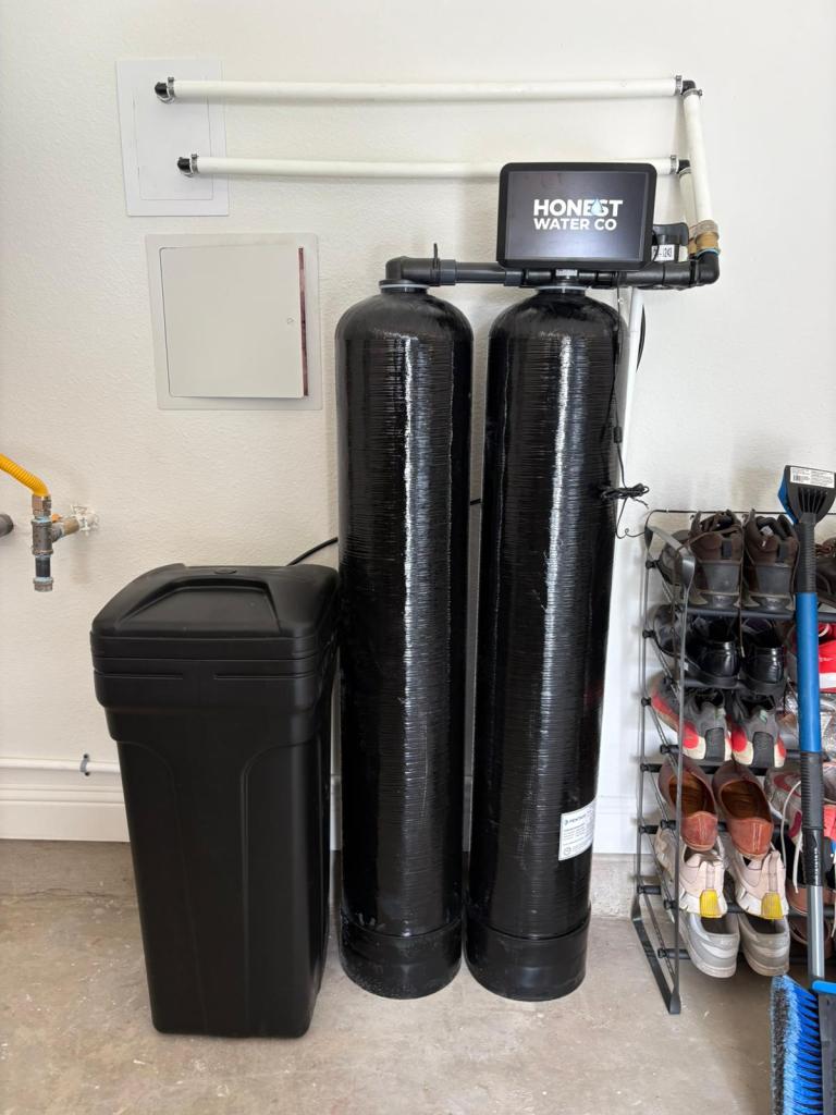 Completed Ottawa water treatment installation with clean copper plumbing